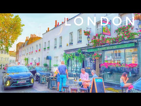 London's Ultimate Stunning Upmarket Residential Streets. London City Summer Walking Tour 2023. 4K