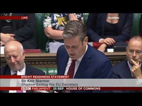 Keir Starmer responds to the Government's Brexit Readiness statement