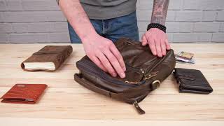 Сумка чоловіча 14764 Vintage коричнева