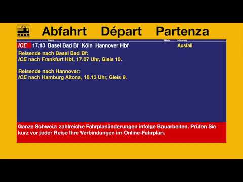 SBB Ansage - Ausfallmeldung zum ICE nach Hannover - Cancellation about the ICE to Hannover