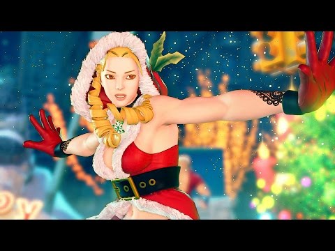 Street Fighter V All Holiday Costumes gameplay all costumes and stage PS4