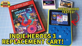 Evercade Indie Heroes 3 Replacement Cart - Donut Dodo Test On Super Pocket - Has It Been Fixed?