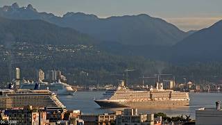 LIVE: Nieuw Amsterdam Cruise Ship Arrival  | Vancouver Alaskan Cruise Season | Vancouver Livestream