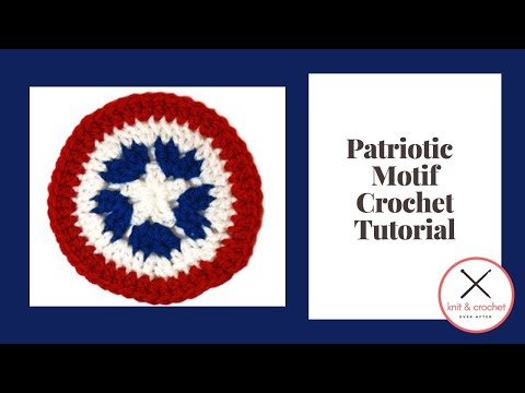 Motif of the Month June 2013: Patriotic Circle Motif Crochet Tutorial
