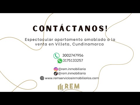Espectacular apartamento amoblado en venta en Villeta, Cundinamarca ☀️ 