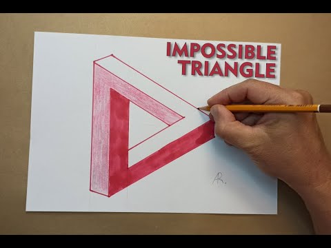 How to Draw the Impossible Penrose Triangle 🧠✏️