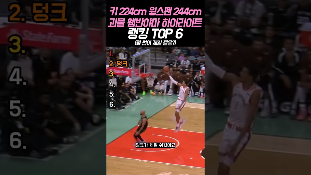 괴물신인 웸반야마 하이라이트 랭킹 TOP6
