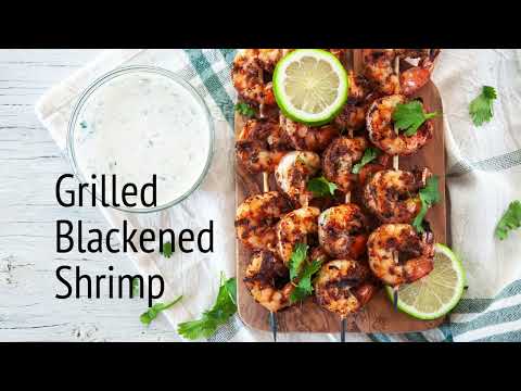 Grilled Blackened Shrimp With Cilantro Lime Sauce