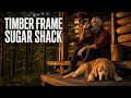Off Grid Log Cabin Life: Roasting Beef Shank + Building My Maple Sugar Shack