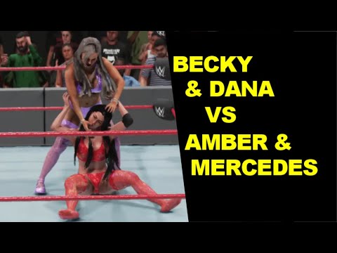 WWE 2K19 Becky Lynch & Dana Brooke vs Amber Jones & Mercedes - Tag Team
