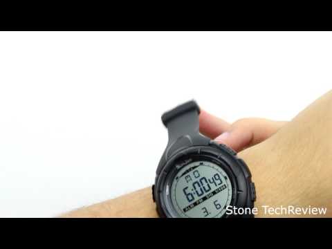 Unboxing SunJas 5ATM Wasserdicht Sport Armbanduhr Fashion Men LCD Digital Stoppuhr Chronograph