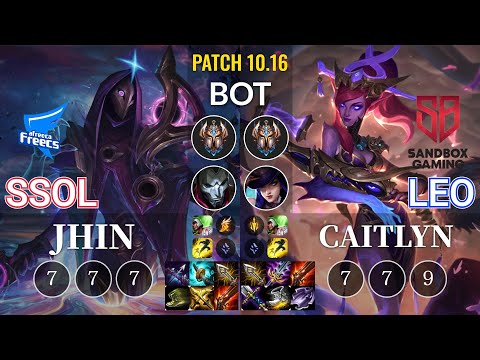 AF SSol Jhin vs SB Leo Caitlyn Bot - KR Patch 10.16