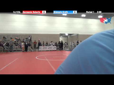 FILA Junior 51 kg / 112.25 lbs. - Harmonie Roberts vs. Makayla Groth