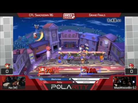 CFL Smackdown 116 WiiU - Kiki (Diddy Kong) vs MarsWonderBoy (Mario) - Grand Finals