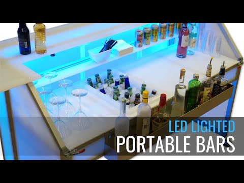 The Original Portablebar.com LED Lighted Portable Bar (2014 Model)