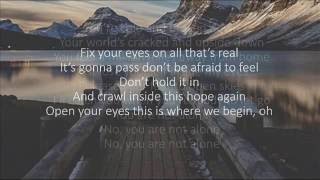 You Are Not Alone - Lifehouse (Lyrics)