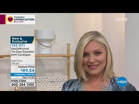 MarlaWynne Tie Dye Sweater Knit Cardigan