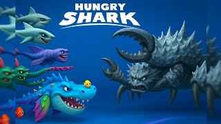 Hungry Shark Evolution - Giant Crab Boss Vs All Special Power Sharks 🦈