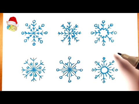 comment dessiner un flocon de neige simple