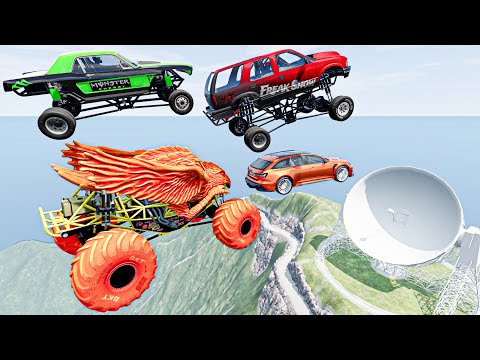 Car Long Sky Jumps and Crashes - Satisfying Crashes Fails Rollovers [BNG]