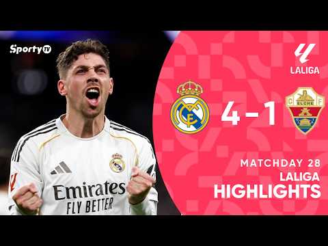 Real Madrid vs Elche (4-1) | 25/26 | La Liga - Game highlights | SportyTV