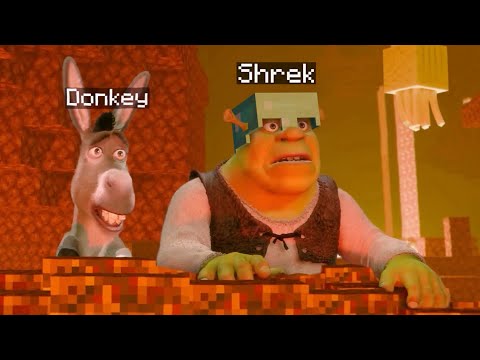 Shrek and Donkey Speedrun Minecraft