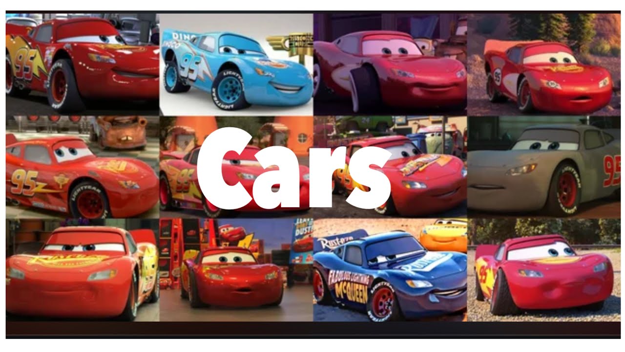 All lightning McQueen paint jobs in the Cars franchise 
