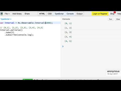 RxJS 030 - pairwise( )