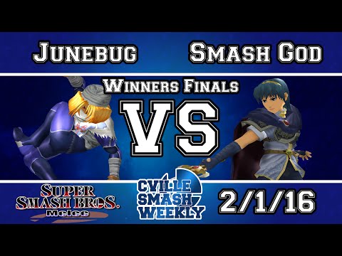 Cville Smash - VGz Junebug (Sheik) Vs. HE | Smash God (Marth) - Winners Finals - SSBM