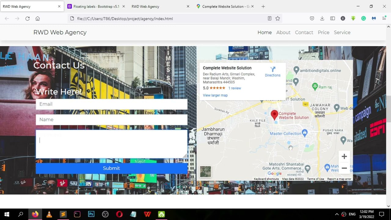 6 contact us with Form & Google Map