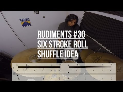 Phrasing with Rudiments #30 - Shuffle  Six Stroke Roll idea