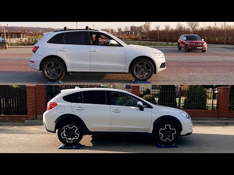 Audi Q5 Quattro vs Subaru XV S-AWD - 4x4 test on 3 rollers
