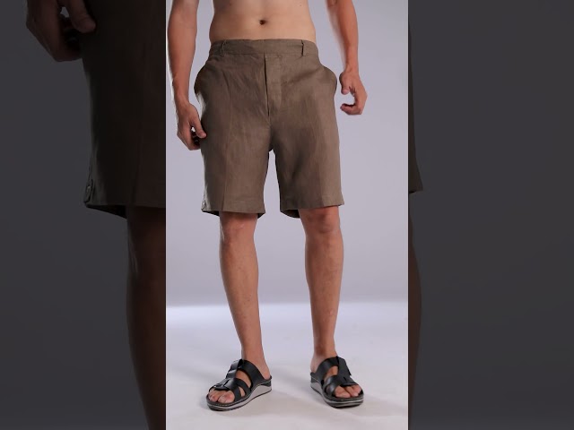 شورت لينن رجالي بيج غامق