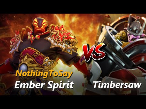 NothingToSay mid Ember Spirit vs Timbersaw | First 10 minutes