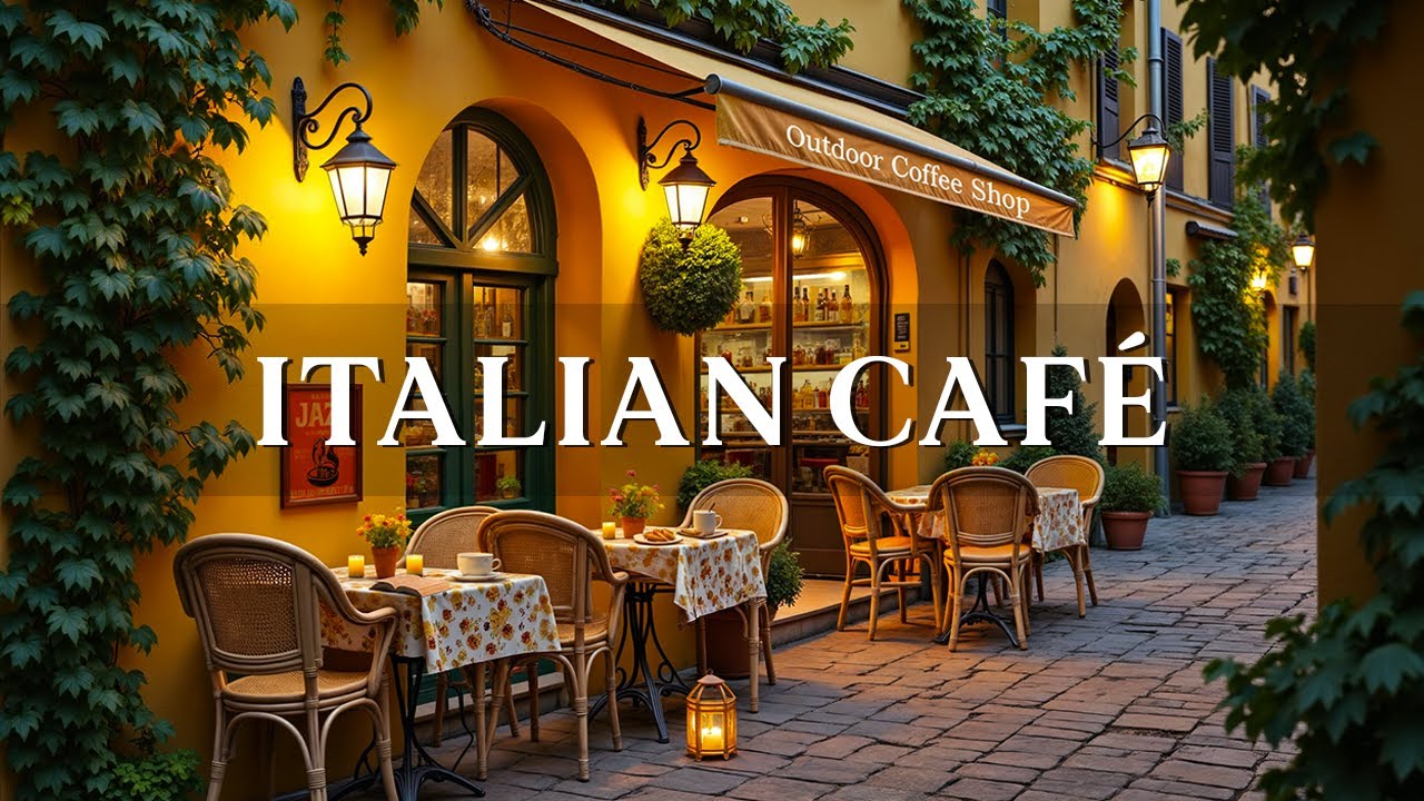 Chill Bossa Nova Music at an Outdoor Italian Café | Relaxing Jazz Piano for a Cozy Evening