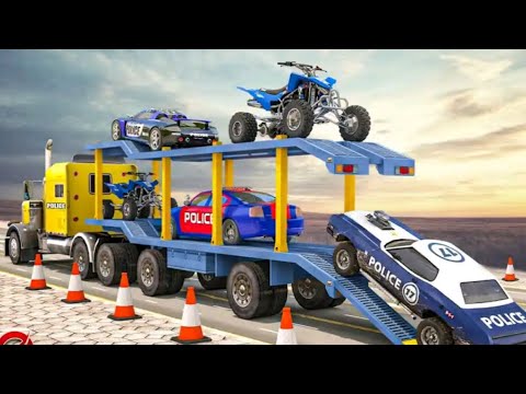 US Police Limousine Car Transporter Simulator 2022 - Android Gameplay