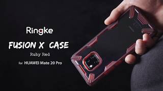 Ringke Fusion X Huawei Mate 20 Pro Hoesje Doorzichtig Rood Hoesjes