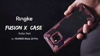 Ringke Fusion X Huawei Mate 20 Pro Hoesje Doorzichtig Rood video