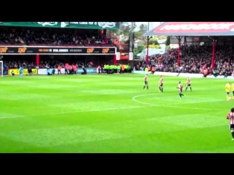 GRAY SCORES BRENTFORD 3 - 0 WIGAN 02 MAY 2015 PREMIER PLAY OFFS