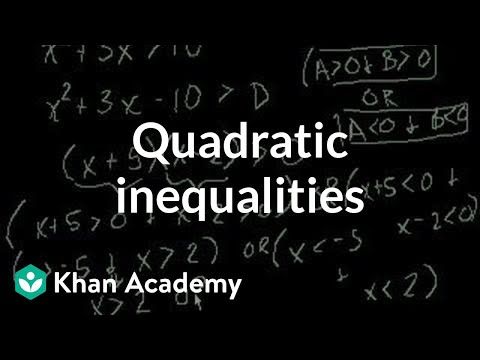 Quadratic Inequalities