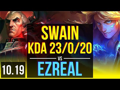 SWAIN & Thresh vs EZREAL & Pyke (ADC) | KDA 23/0/20, Legendary, Triple Kill | KR Diamond | v10.19