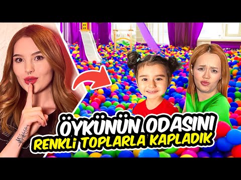 GAMZENİN EVİNE GİZLİCE GİRDİK ! ÖYKÜNÜN ODASINI RENKLİ TOPLARLA DOLDURDUK !