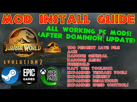 Latest Mod Install Guide - All Currently Working PC Mods! - Jurassic World Evolution 2