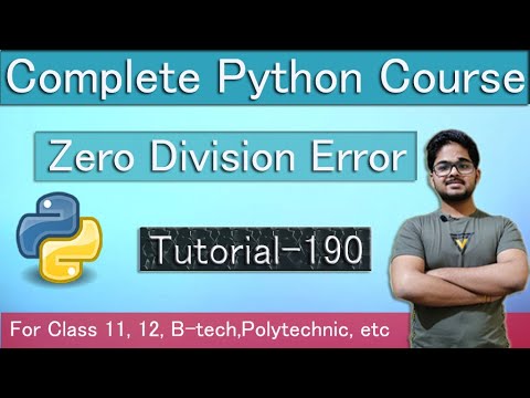 Zero Division Error In Python Example Of Exception Handling Python Tutorial 190