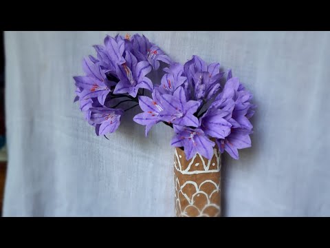 how to make agapanthus ( lily of the nile ) with crepe paper