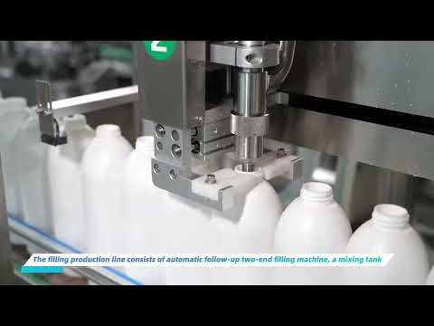 AILE 2 Heads Liquid Follow Filling Machine Tracking Filler Liquid Filling Line