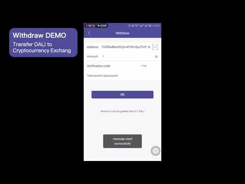 DALICHAIN |  DALI Wallet Withdraw DEMO