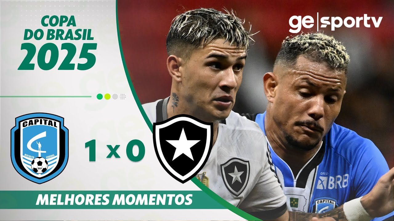 VÍDEO | Melhores momentos de Capital 1×0 Botafogo pela Copa do Brasil