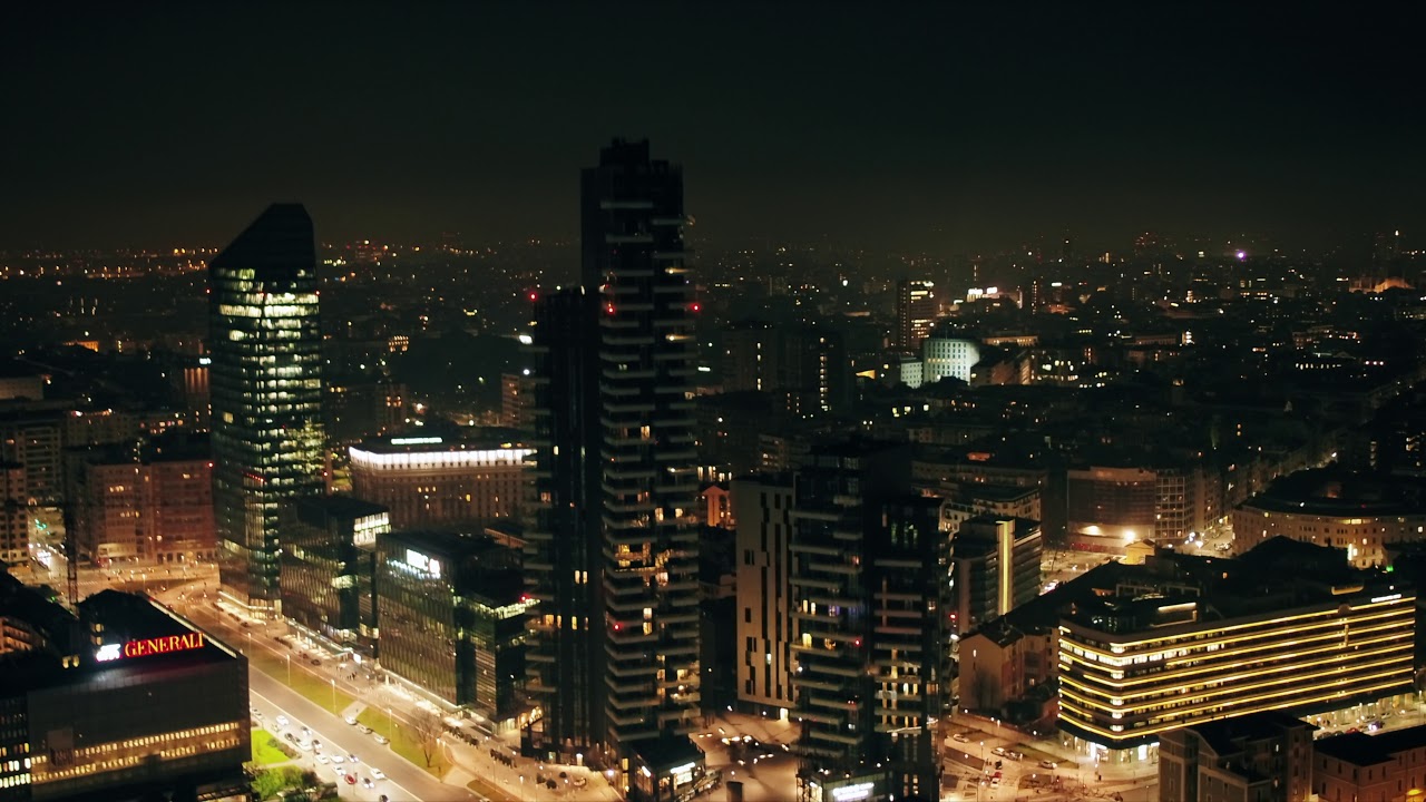 Behold the breathtaking aerial perspective of Piazza Gae Aulenti.