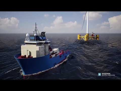 Floating wind turbine installation
